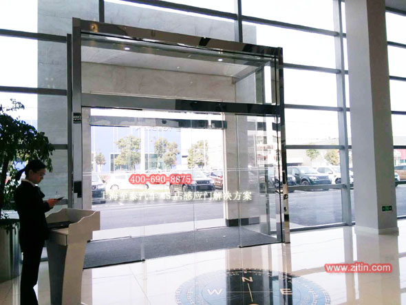 Glass automatic sensor door for auto 4S showroom