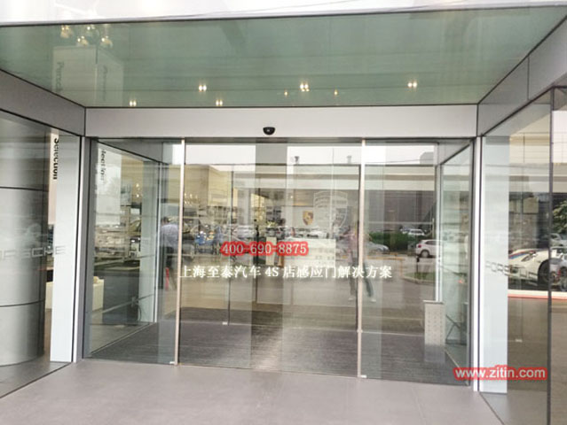 Glass automatic sensor door for auto 4S showroom