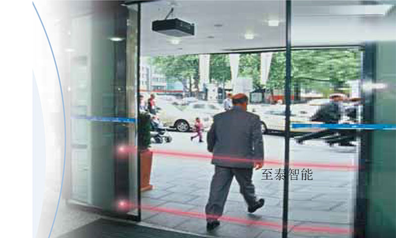 Panasonic automatic door safety light curtain application site
