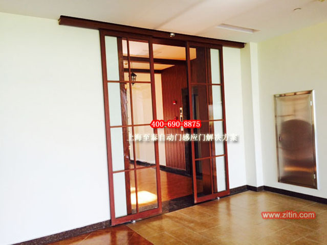 Electric glass sensor door for residential community